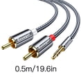 thumbnail image 3 of spellwife Essager 3.5mm to RCA Braided Cable Splitter Cord TV Computer Amplifier Audio Adapter Cable, 0.5 Meter, 3 of 8