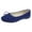 Blue, variant on Women Fashionable Casual Bow Flats, Comfortable Lightweight Slip on Loafers for Walking, Versatile Suede Ballet Flats for Spring, Office, Daily Wear