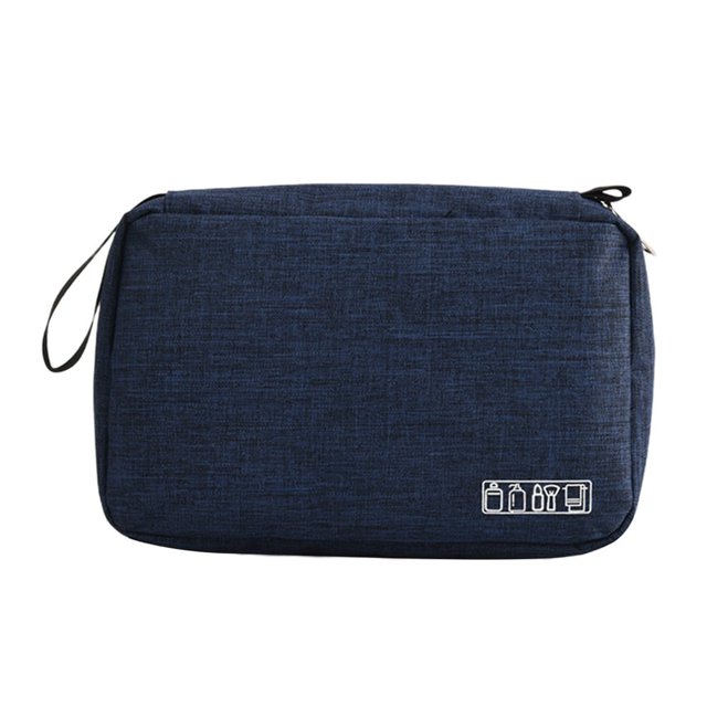 Makeup Bag Portable Hook Design Polyester Multiple Compartments Travel Cosmetic Organizer for Women