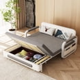 thumbnail image 3 of NessCarsti Mobilier Moderne pour Salon Canapé-Lit 3-en-1, Coton-Lin Gris avec Outils d'Assemblage, 3 of 8
