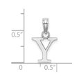 thumbnail image 3 of Diamond2Deal 14K White Gold Block Letter Y Initial Pendant for Women, 3 of 6