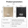 thumbnail image 2 of Dual-Sided 3D Printer Build Plate with PEO Diamond & PEI Frosted Textures, Magnetic Spring Steel - 315*310MM (Magnetic Base Not Included) for CREALITY K1 MAX and Similar Models, 2 of 6
