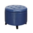 thumbnail image 4 of Convenience Concepts Designs4Comfort Tour Pouf Bleu Simili Cuir, 4 of 6