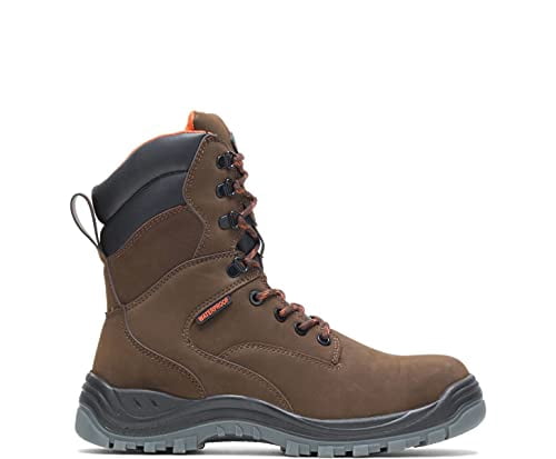 HYTEST Knox Imperméable à Attache Directe à Embout d'Acier Botte de 8 Pouces Brun - K14781