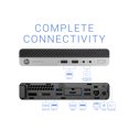 thumbnail image 3 of HP ProDesk 400 G5 Mini PC, Intel Core i5-9500T Upto 3.7GHz, 32GB RAM, 1TB NVMe SSD, HDMI, DisplayPort, Wi-Fi, Bluetooth, Windows 10 Pro, 3 of 7
