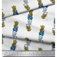 thumbnail image 2 of Soimoi Rayon Fabric Leaves & Floral Block Fabric Prints by Yard 56 Inch Wide, 2 of 4