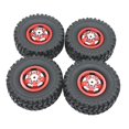 thumbnail image 2 of Xuanheng 4 Pcs Roues et Pneus de Voiture RC Pneus RC avec Jante de Roue, Pièce de Mise à Niveau RC de Remplacement Rouge, 2 of 8