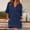 Bleu Foncé, variante sur TIMIFIS Robe en Denim à Manches Courtes pour Femme, Été, Décontractée, Col en V, Robe en Jean, Mode, Coupe Ample, Tempérament, Robe Courte pour le Trajet - Printemps/été