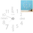 thumbnail image 4 of DIY Wall Clock Kit, Mirror Wall Clock Decor Large Frameless Wall Clock, Mirror  Sticker Clock For Living Room Bedroom Office Gift Silver, 4 of 8