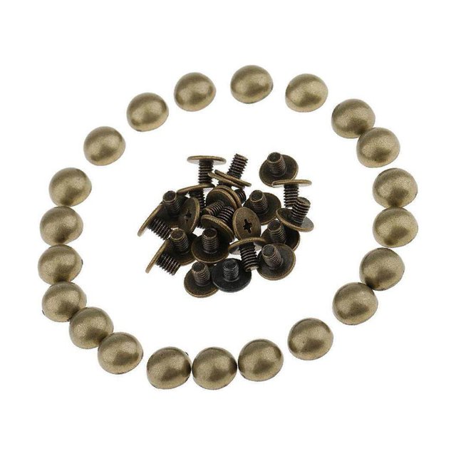 20 Pcs Pointes Cloutées à Rivets en Forme de Dôme Champignon pour Rivets Accessoires d'Artisanat en Cuir Sac d'Artisanat en Cuir 8 mm bronze