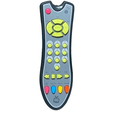Meitianfacai Baby TV Remote Control Toy with Light and Sound, Toddler Realistic Controller with 3 Languages, Early Educational Learning Musical Toys, Preschool Infant Boys Girls 6, 12, 18 Months
