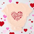 thumbnail image 1 of Cadeaux de la Saint-Valentin T-shirt Décontracté à Manches Courtes et Col Rond pour Femmes avec Imprimé Arbre de Noël, 1 of 6
