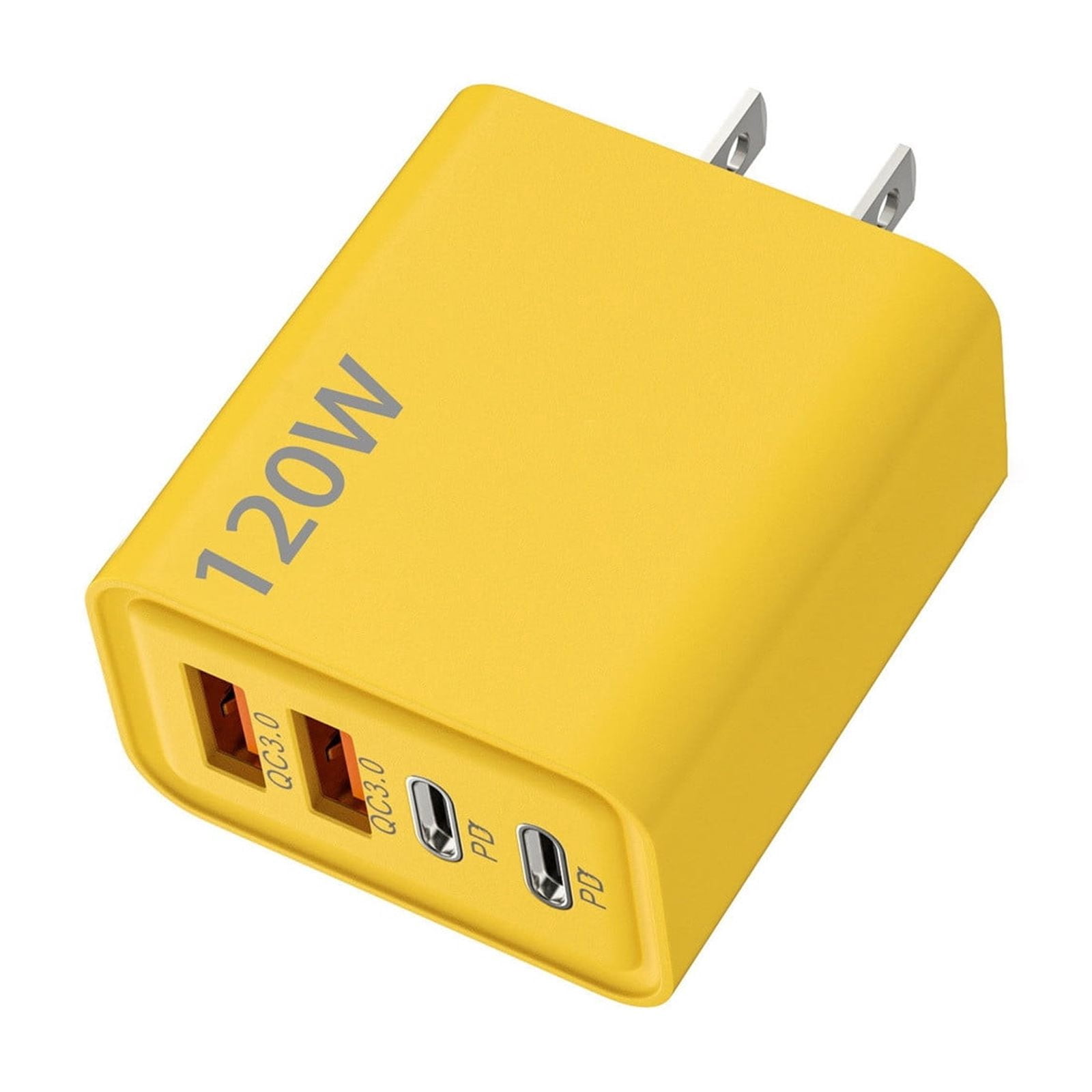 UsRHHA 2 in 1 GaN Charger, 120W Fast Charger Module with 4 Ports, Portable Wall Plug for Phone Tablet Laptop Travel