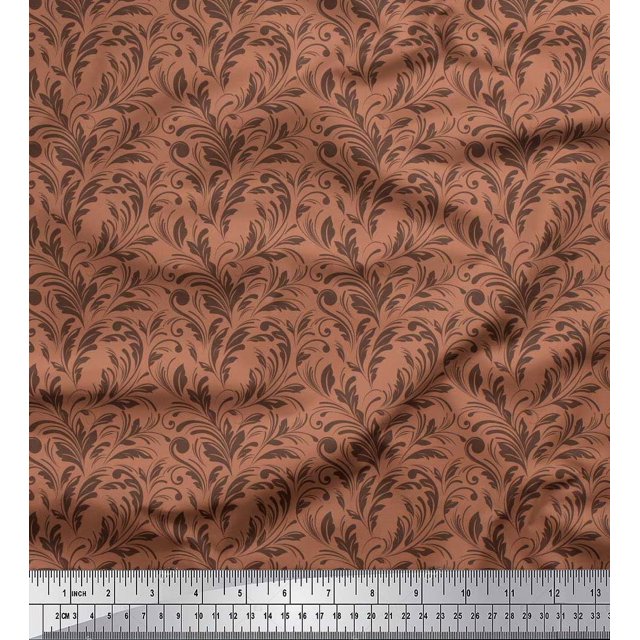 Soimoi Poly Georgette Fabric Swirl Abstract Print Fabric by Yard 52 Inch Wide