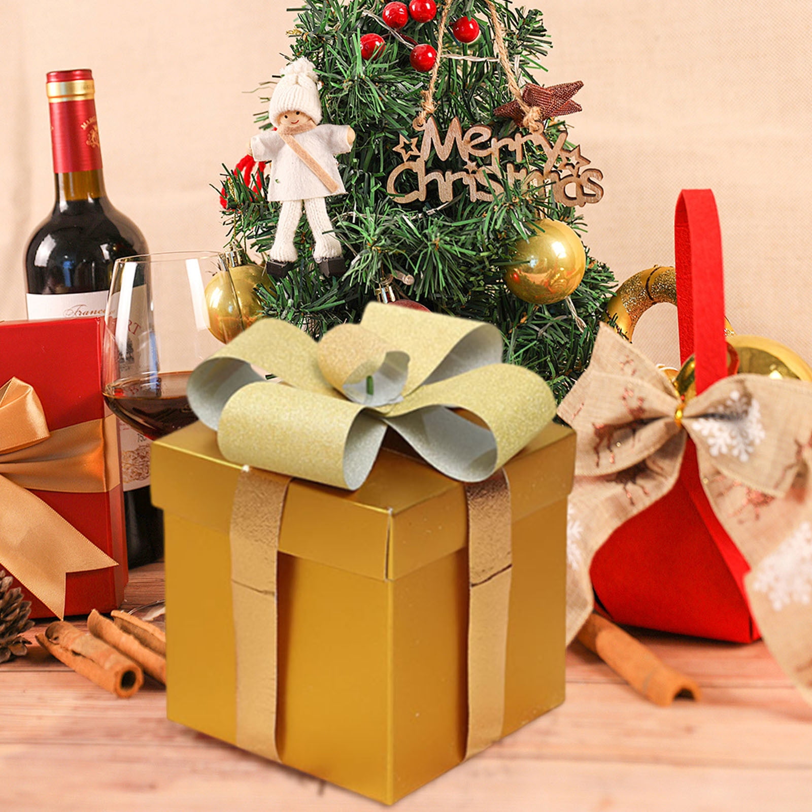 Christmas Tree Decorations,Christmas Decorations Matte Gift Boxes Stacked Gift Boxes Christmas Tree Scene Decoration,Christmas Gift Boxes,Christmas Boxes for Gifts