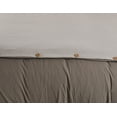 thumbnail image 3 of Swift Home Reversible Ultra Soft Solid Duvet Cover Set with Decorative Button Closure, Twin, Khaki, 3 of 3