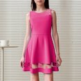 thumbnail image 1 of Robes pour Petite Fille Robe d'Été Sans Manches pour Filles Robes Trapèze en Maille pour Filles Robe de Princesse Tout-Petit, 1 of 8