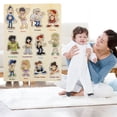thumbnail image 2 of Jindong Kids Wooden Peg Puzzles Set with Alphabet Numbers Fruits Animals and Vehicles, 2 of 9