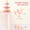 thumbnail image 4 of Girls Tea Set Toy Pink Plastic 10.2X4.33X7.87In Simulation Dessert Cake Pretend Play Kitchenware Gift For Little Kids, 4 of 8