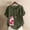 Army Green Women Clothing, variant on Deals of The Day Clearance Iumwxz Loose Fit Casual Plus Size Blouses Ornamental Buttons Women Clothing Floral Graphic Tee Tops Short Sleeve Round Neck T Shirts for Ladies Street Wear