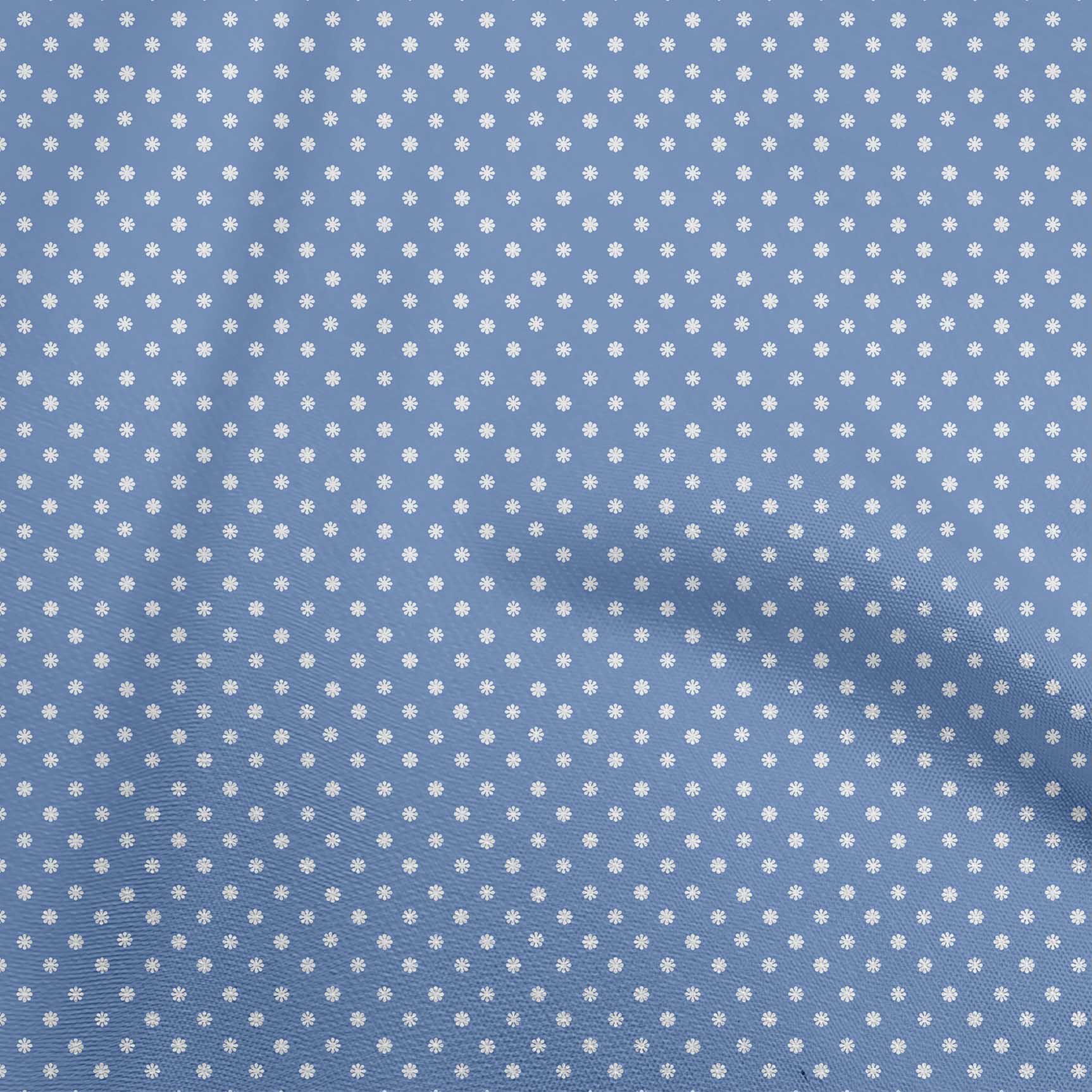 oneOone Cotton Silk Blue Fabric Floral Sewing Craft Projects Fabric Prints By Yard 42 Inch Wide
