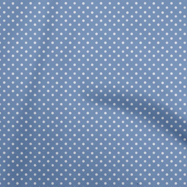 oneOone Rayon Blue Fabric Floral Craft Projects Decor Fabric Printed By The Yard 56 Inch Wide