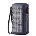 thumbnail image 1 of Womens Double Zipper Wallet Clutch Purse Cellphone Long Wallet with Removable Wristlet, 1 of 6