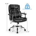 thumbnail image 3 of Gymax 500LBS High Back Big & Tall Office Chair Adjustable Leather Task Chair, 3 of 10
