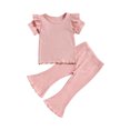 thumbnail image 1 of Birdeem Chemises pour Filles Mode Filles Manches Courtes Décontractées Col Rond Boutons Ensembles de Shorts Unis, 1 of 12