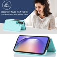 thumbnail image 4 of HCTian Phone Case for Samsung Galaxy A16 5G/4G Wallet Cover with Tempered Glass Screen Protector and Leather RFID Credit Card Holder Stand Slot Rugged Mobile Cell Accessories A 16 Women Men, 4 of 6