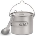 thumbnail image 2 of Lixada Pot Léger en Titane 750 ml avec Spork Pliable pour Camping, Randonnée, Backpacking, Pique-Nique en Plein Air, 2 of 7