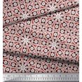 thumbnail image 3 of Soimoi polyester Crepe Fabric Floral Block Print Sewing Fabric Yard 52 Inch Wide, 3 of 5