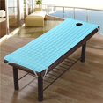 thumbnail image 2 of DOLITY 2 Pcs Drap de Matelas de Lit de Massage avec Trou Bleu, 2 of 9