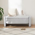 thumbnail image 3 of Kossmai Oval Lamb Fleece Fabric Storage Bench 47.24"L, 3 of 5