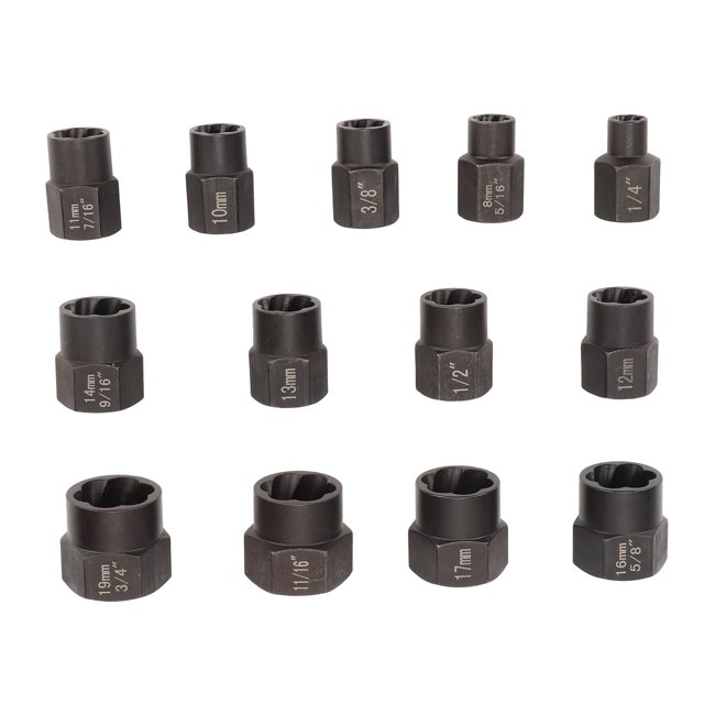 Ensemble de 13 Pcs Extracteur de Vis en Acier au Chrome et Molybdène Professionnel avec Boîte de Rangement