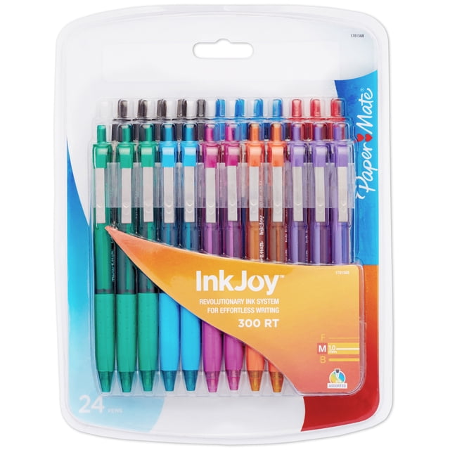 Paper Mate InkJoy 300RT Retractable Ballpoint Pens 24/Pkg-Assorted 1945926