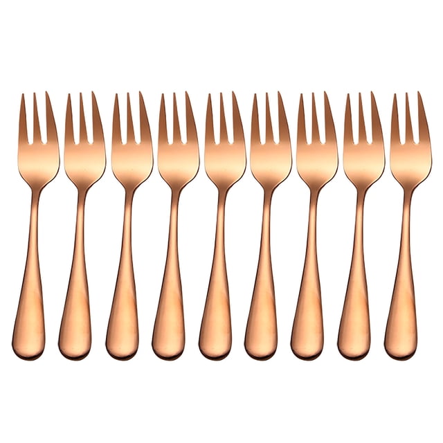 Agiferg Stainless Steel Colourful Forks 8PC for Fruit Desserts Ice Cream Cake Forks