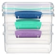 thumbnail image 3 of Sistema Klip It Food Storage Containers, 1 L, Assorted Colours, 3 Pack, 3 of 5