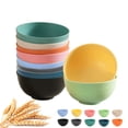 thumbnail image 1 of Grain Bowl 1Pcs 14.9x7.5cm Large Plastic Cereal Bowl Microwave and Dishwasher Safe Stackable Straw Fiber Bowls for Soups Oatmeal Pasta and Ice Cream JASKFLY, 1 of 7