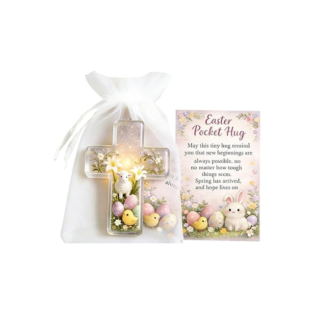 Cheapark Easter Animals Pocket Cards Greeting Card Gift Set for Spring Holiday Messages and Celebrations