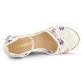 thumbnail image 4 of BLISSFUL STEP Sandales Compensées Espadrilles à Talon Compensé pour Femmes Violet 5,5, 4 of 6
