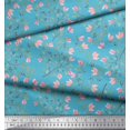 thumbnail image 2 of Soimoi Moss Georgette FabricLeaves Printed Craft Fabric by the Yard 42 Inch Wide, 2 of 3