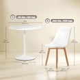 thumbnail image 3 of HOMCOM Ensemble de Table à Manger Ronde avec Piédestal, Ensemble de Table et Chaises de Cuisine, 3 of 10