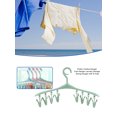 thumbnail image 2 of ZheElen Plastic Clothes Hanger Coat Hanger Laundry Storage Drying Hanger with 8 Clips, 2 of 9