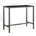 thumbnail image 4 of vidaXL 9 Piece Garden Bar Set with Cushions Poly Rattan Grey, 4 of 5