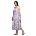 thumbnail image 4 of Moomaya Womens Lace Border Sleepwear For Ladies Button Placket Nightdress, 4 of 5