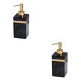 thumbnail image 2 of Ruiboury Resin Soap Dispenser Reusable for Tabletop Kitchen Shower Shampoo Bathroom Black Gold 500ml 2Set, 2 of 6