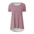 thumbnail image 4 of Timegard Hauts pour Femmes Col Rond Manches Courtes Tuniques pour Porter avec des Leggings Mi-Longs T-Shirts Confortables Été, 4 of 5