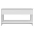thumbnail image 3 of 809647 vidaXL Coffee Table White 102x50x52,5 cm Engineered Wood, 3 of 5