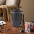 thumbnail image 1 of Birdeem Tasse de Voyage pour Café, Tasse à Café Isolée avec Couvercle et Poignée de Transport, Tasse de Voyage Anti-Déversement, Tasse Réutilisable en Acier Inoxydable Garde le Froid et le Chaud, Convient à la Voiture, au Quotidien, au Voyage (Noir, 3.1x5.5in), 1 of 6